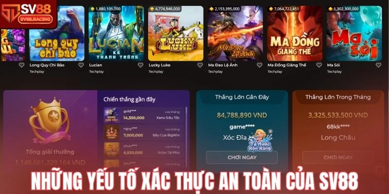 Những yếu tố xác thực an toàn của SV88